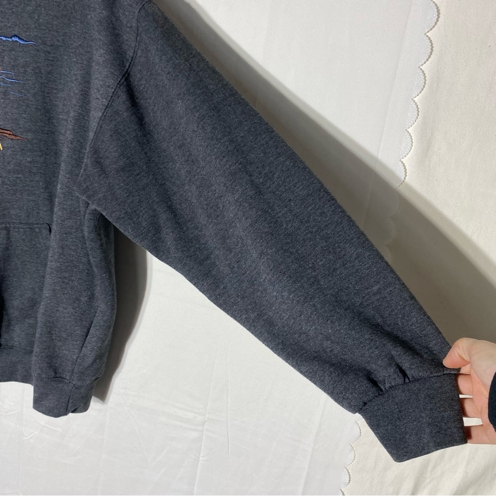 Vintage Northern Lifestyles Canada Grey Embroidered Jasper Canada Hoodie XL - Picture 11 of 16